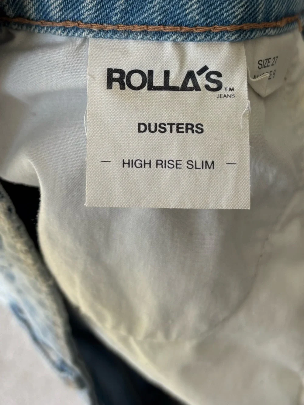 Rolla’s Light Wash Jean Shorts Dusters High Rise Slim Distressed Frayed